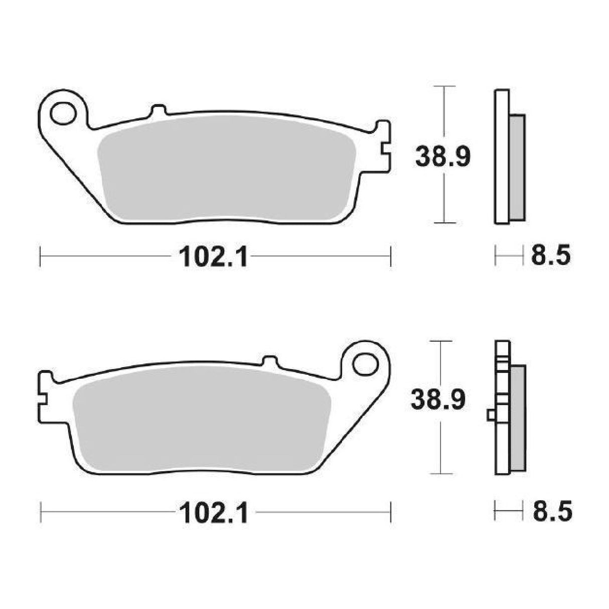 SBS 212HF Brake pads KYMCO Grand Dink G-Dink 300 CC 12/16