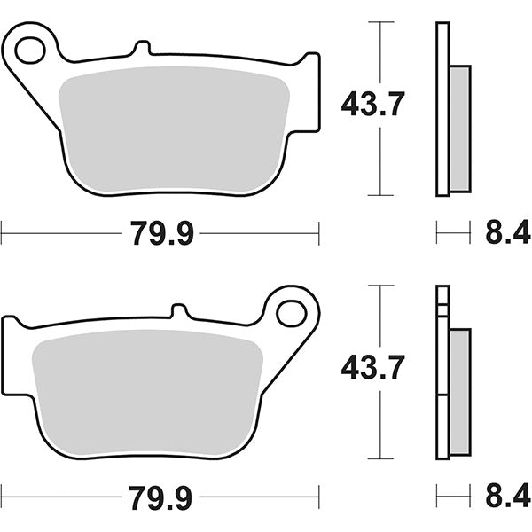 Pastillas de freno SBS 221HF YAMAHA YPR X Max (SE681 - 2DM1) 125 CC 14/15