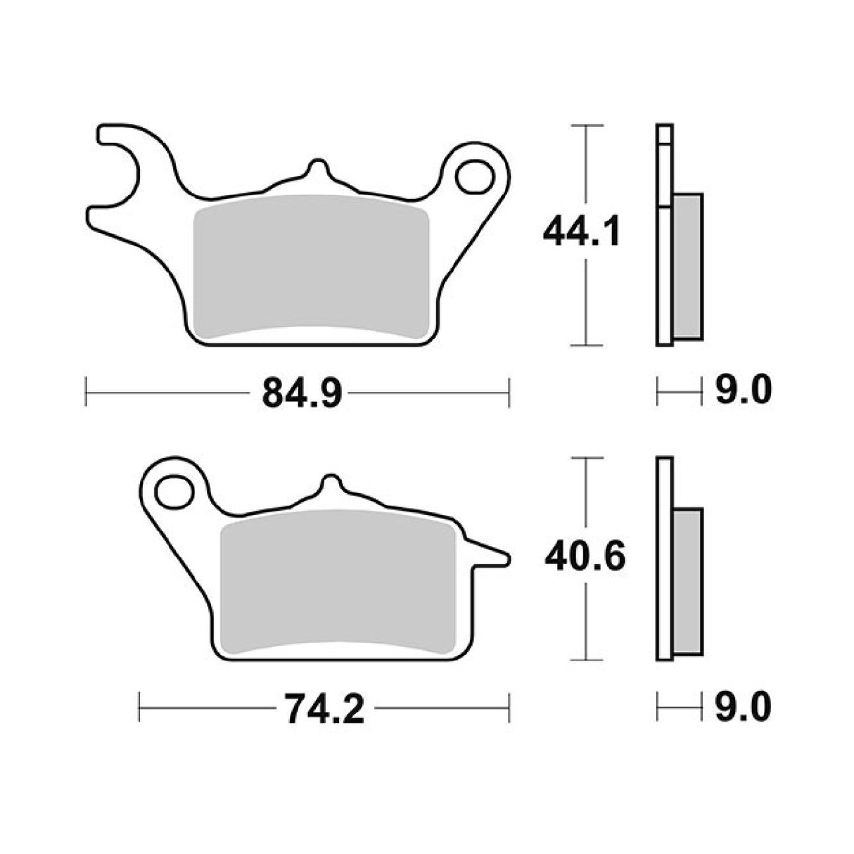 SBS 223HF Pastillas de freno YAMAHA MW Tricity 125 CC 14/16