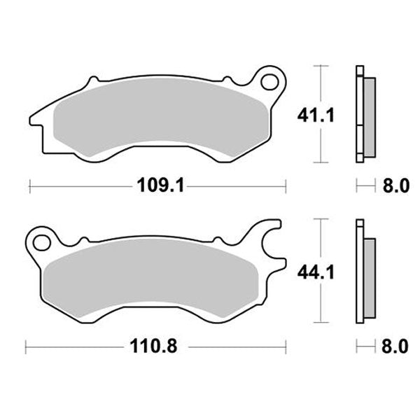 SBS Bremsbeläge 235CT KL 300 Brera 2021-2023