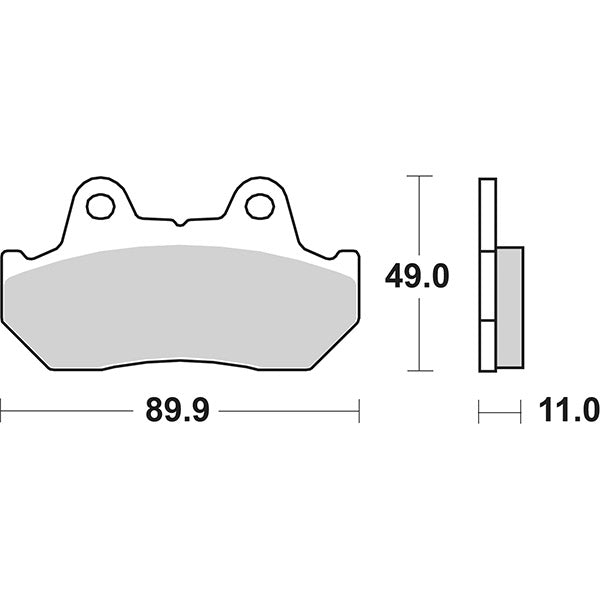 SBS 542DCC Rennbremsbeläge vorne für HONDA CB N (B/C/D) (2-Zylinder) 400 82/85