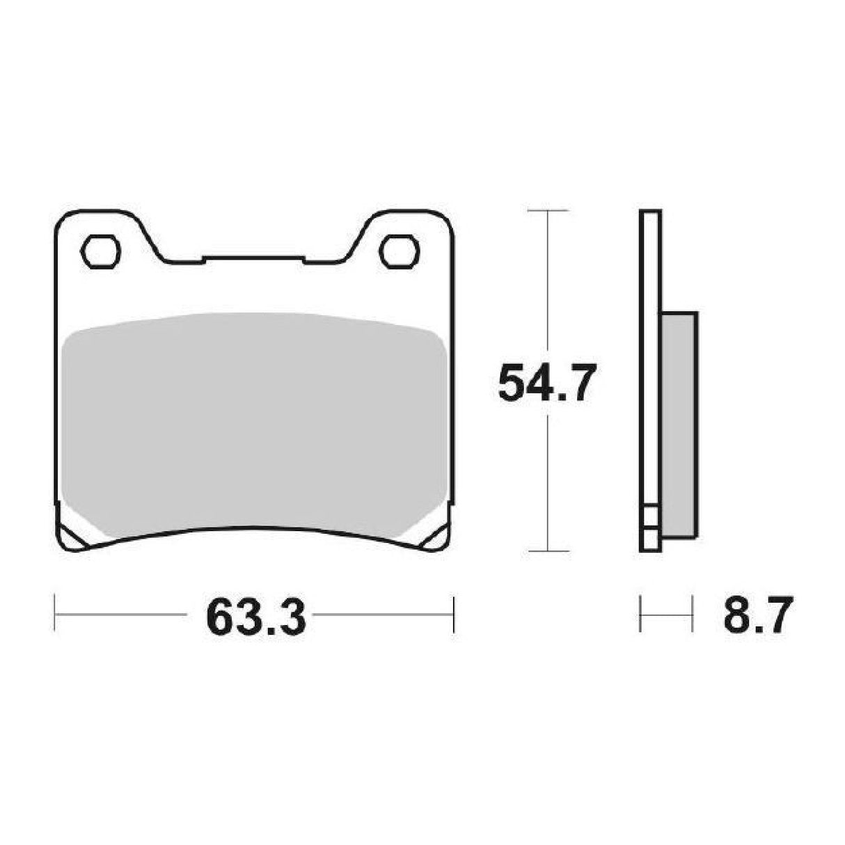 Pastillas de freno delanteras SBS 555HS YAMAHA TZR 125 CC 89/92