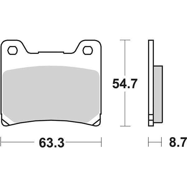 SBS 555DCC Rennbremsbeläge vorne für YAMAHA TZR 125 CC 89/92