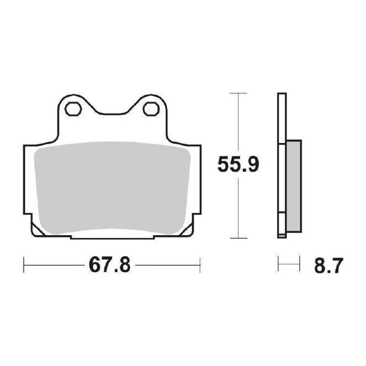 Pastillas de freno traseras SBS 570LS YAMAHA TZR 125 CC 89/92