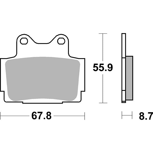 SBS 570DCC Rennbremsbeläge vorne für YAMAHA TZR 125 cm³ 87/88