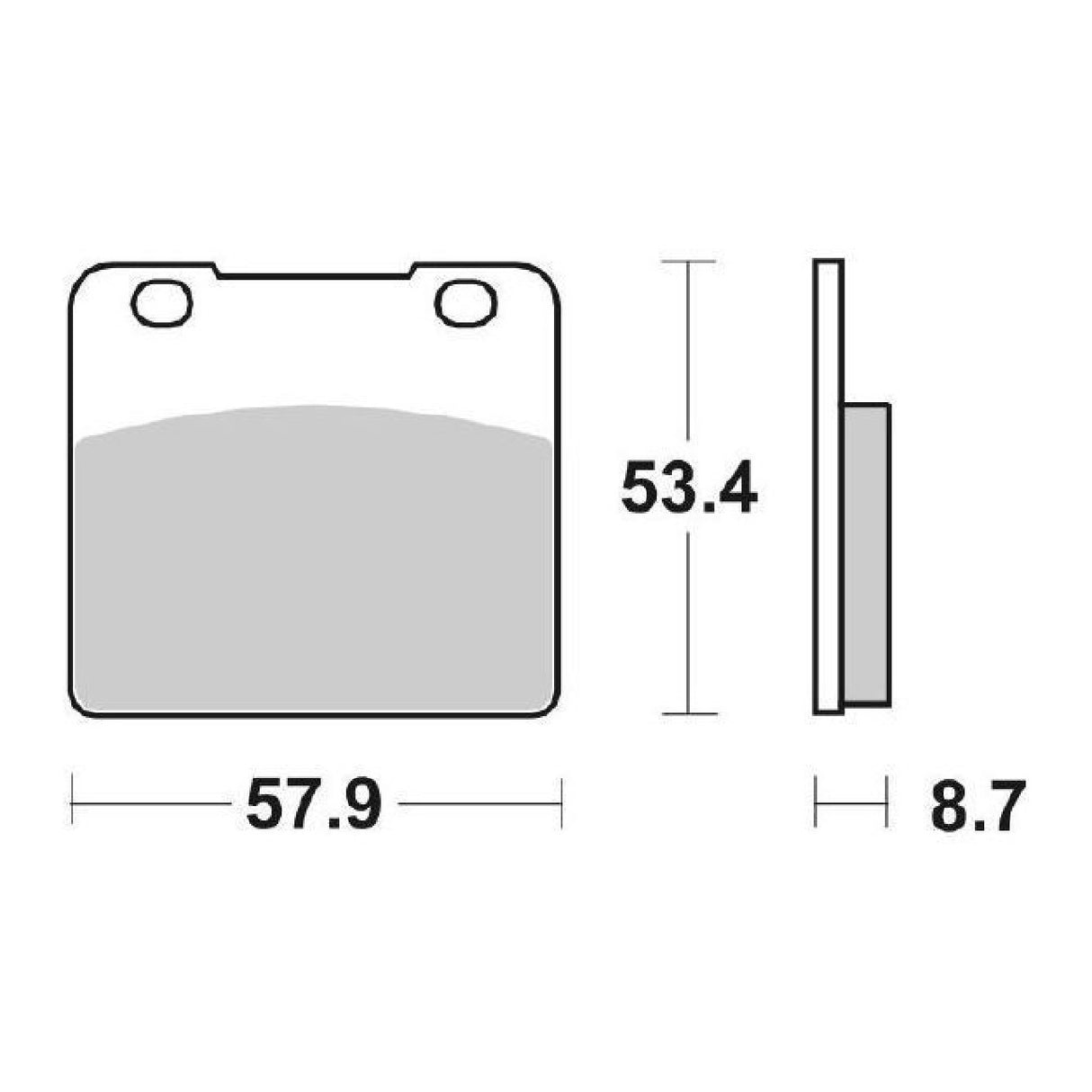 SBS 577LS Hinterradbremsbeläge SUZUKI GS GT (X/Z/D) 650 cm³ 83