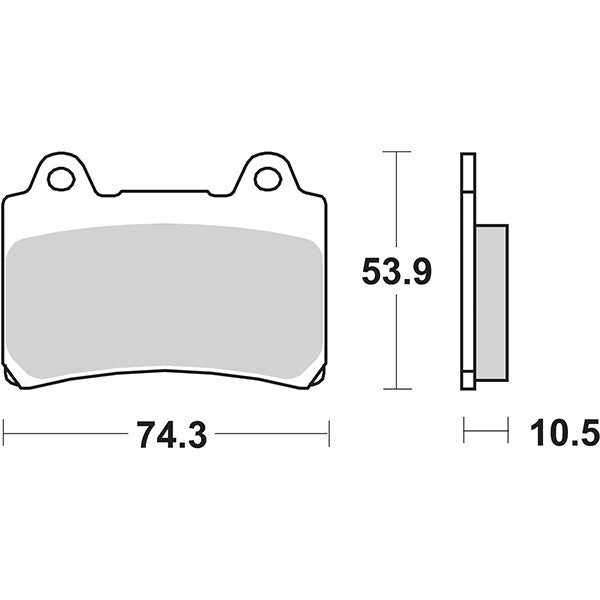 Pastillas de freno delanteras de competición SBS 590DCC YAMAHA FZR 250 CC 87