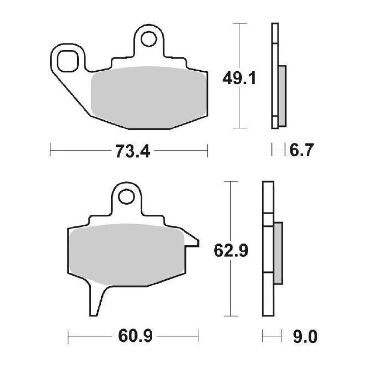 SBS 602HF Bremsbeläge KAWASAKI KX 125 CC 87/88