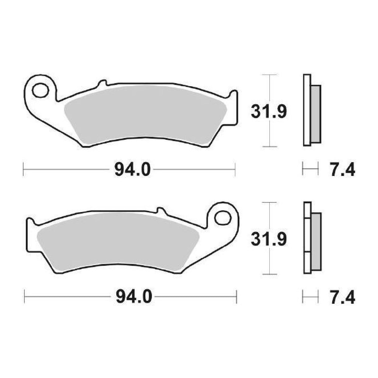 SBS 603RSI Rennbremsbeläge für HONDA CR R 125 cm³ 87/94