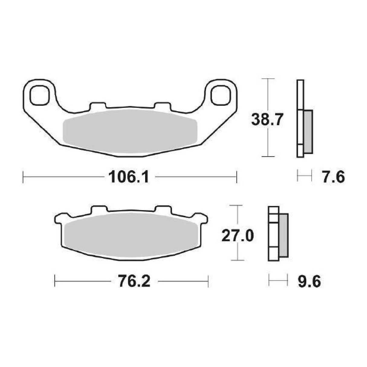 SBS 615HF Bremsbeläge für KAWASAKI ZXR (ZX250A1/A2/C1>C5) 250 cm³ 89/95