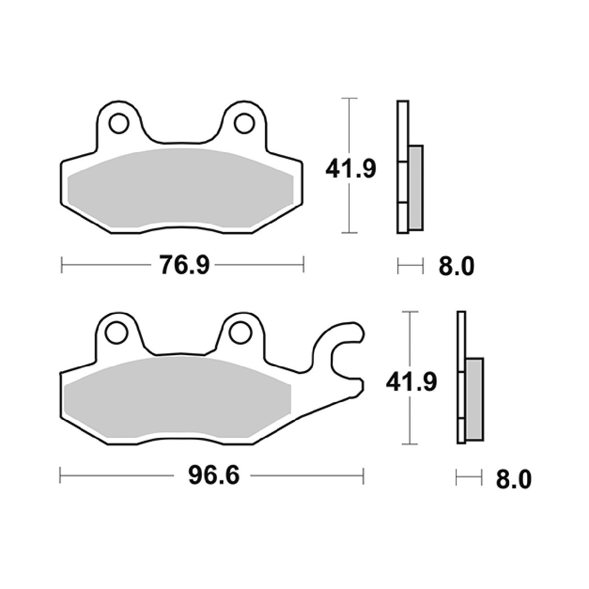SBS 638DC Racing Front Brake Pads BENELLI Caffè Nero 250 CC 08/11