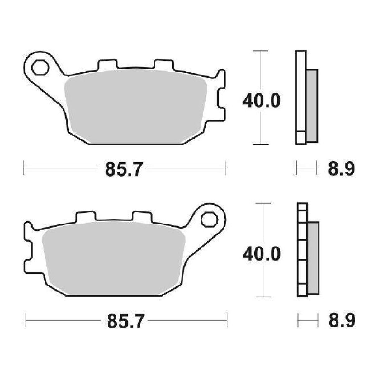 SBS 657HF Bremsbeläge für HONDA CBF (PC39) 500 cm³ 04/06