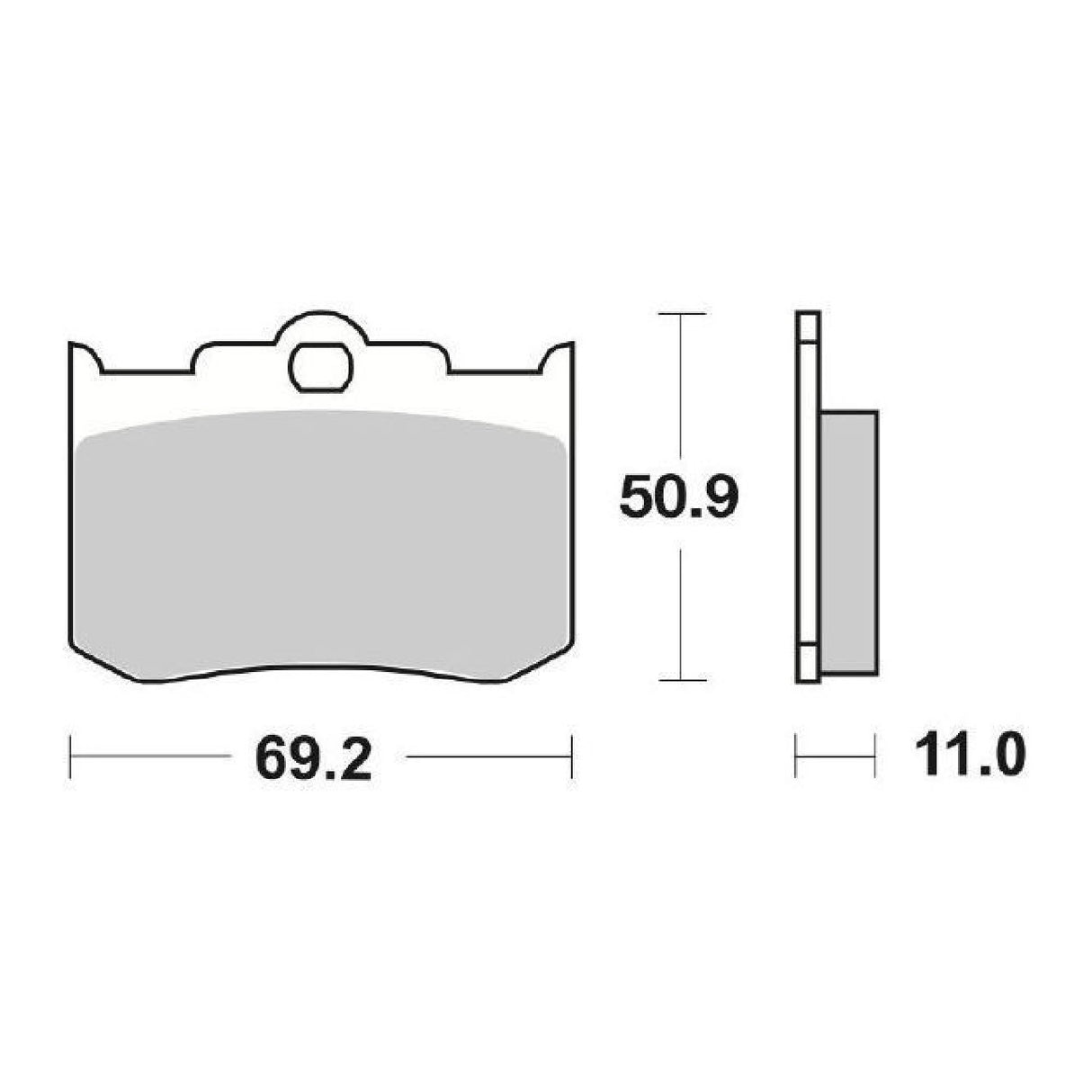 SBS 662HF Brake pads PERFORMANCE MACHINE 124 X 4HR