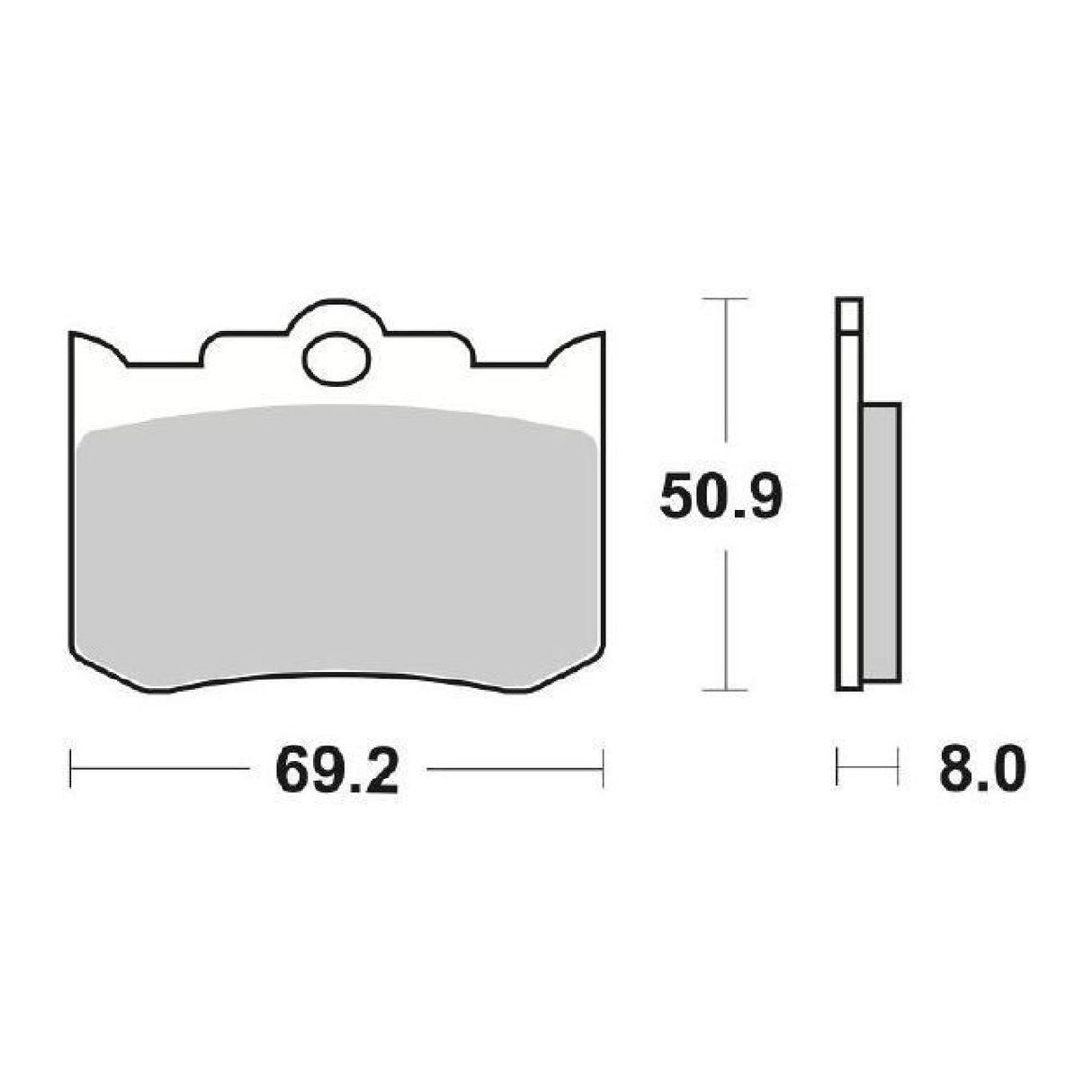 Pastillas de freno delanteras SBS 678DC Racing PERFORMANCE MACHINE 125 X 4R