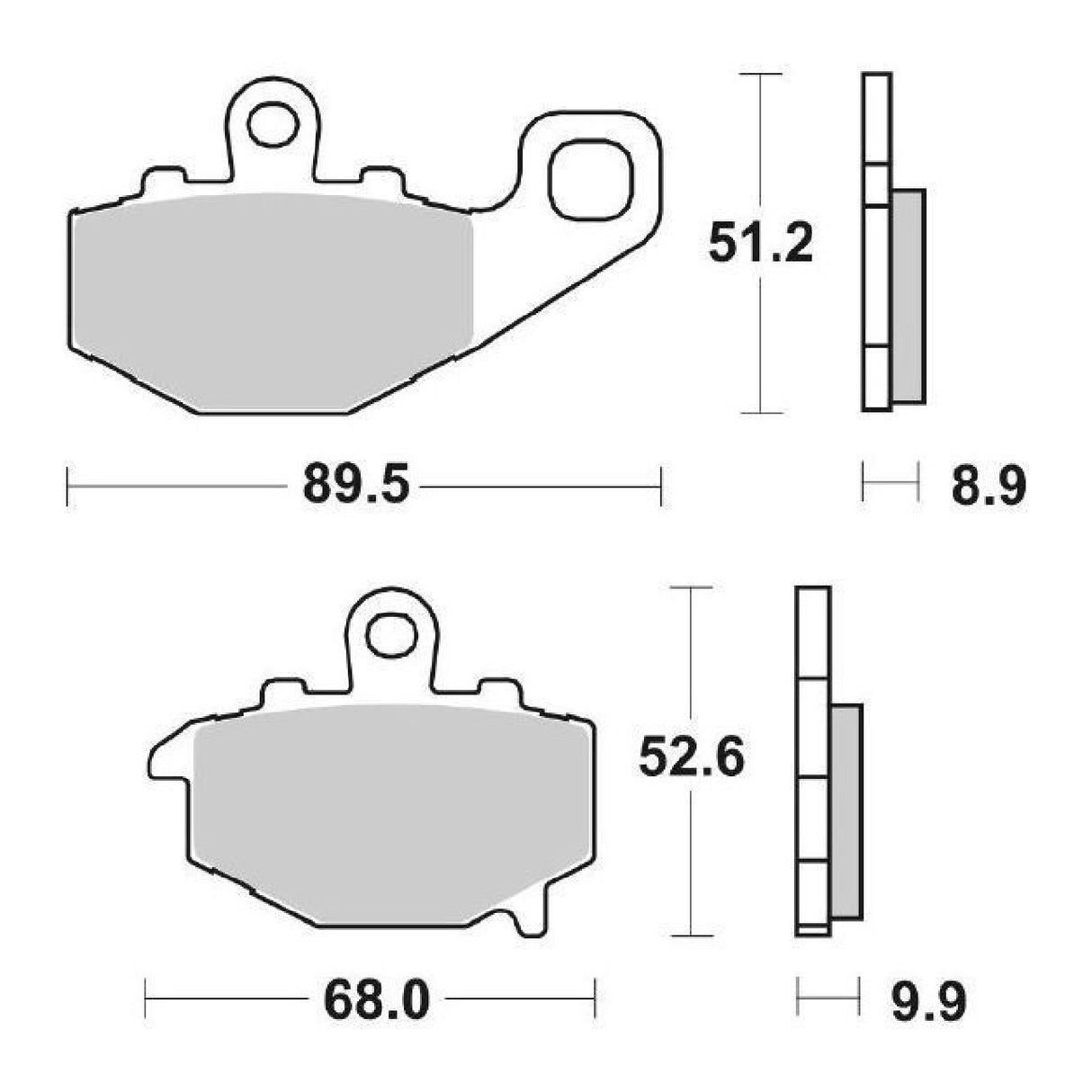 SBS 687LS Rear Brake Pads KAWASAKI ZZ R (ZX400K) 400 CC 93/99