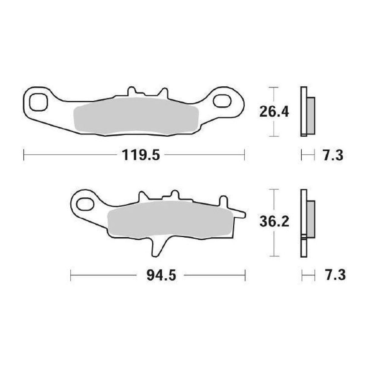 Pastillas de freno de competición SBS 726RSI KAWASAKI KX RA 80 CC 97/00