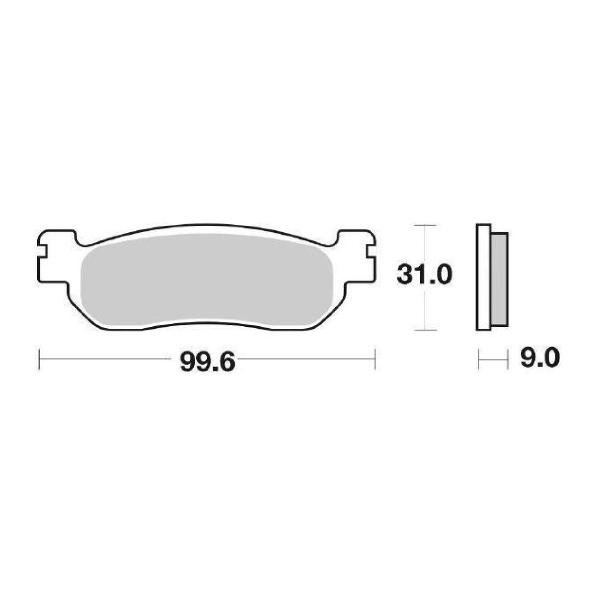 SBS 728HF Bremsbeläge für YAMAHA TW / TW RS 125 cm³ 99/04