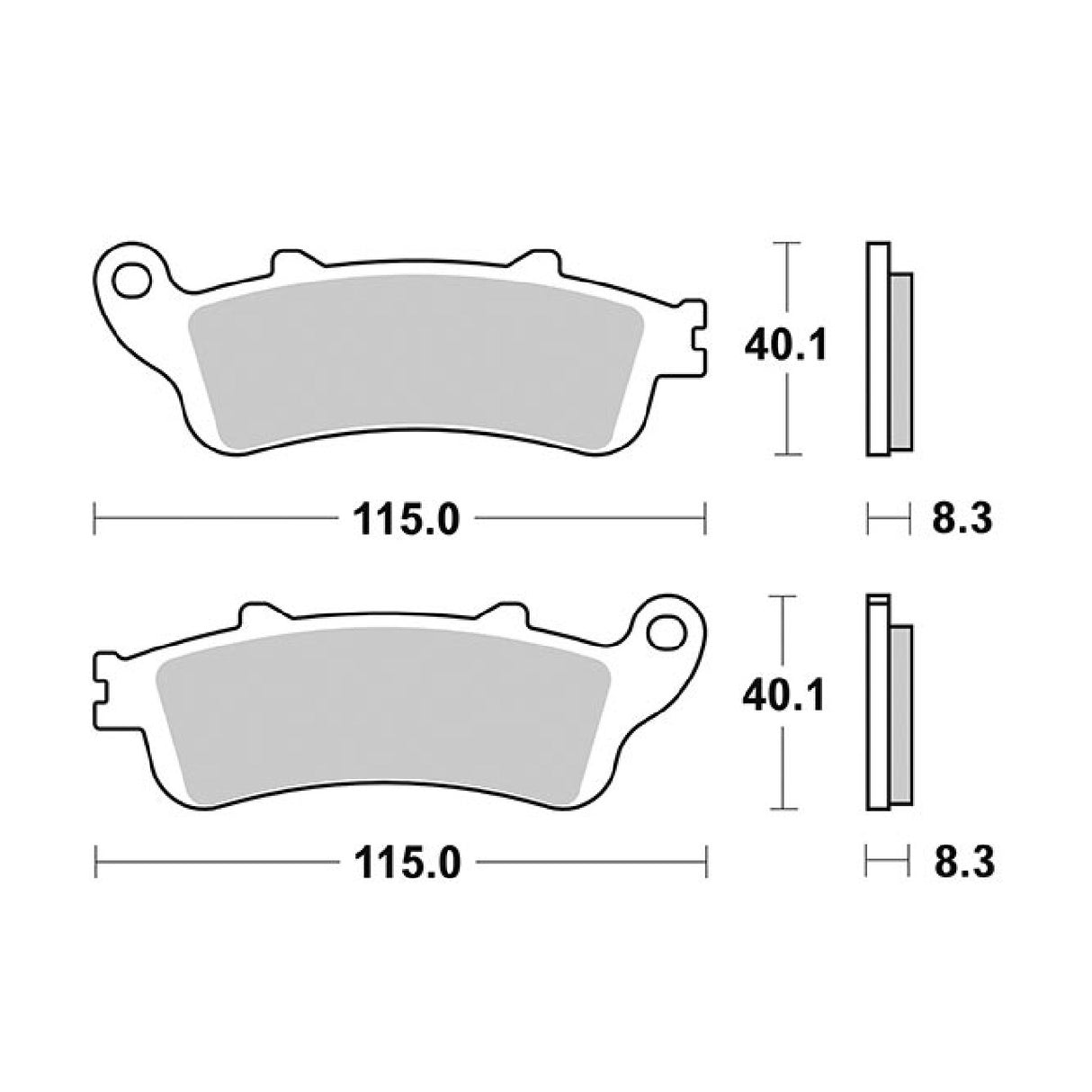 SBS 735SP Bremsbeläge vorne für HONDA NSS Jazz 250 cm³ 01/04