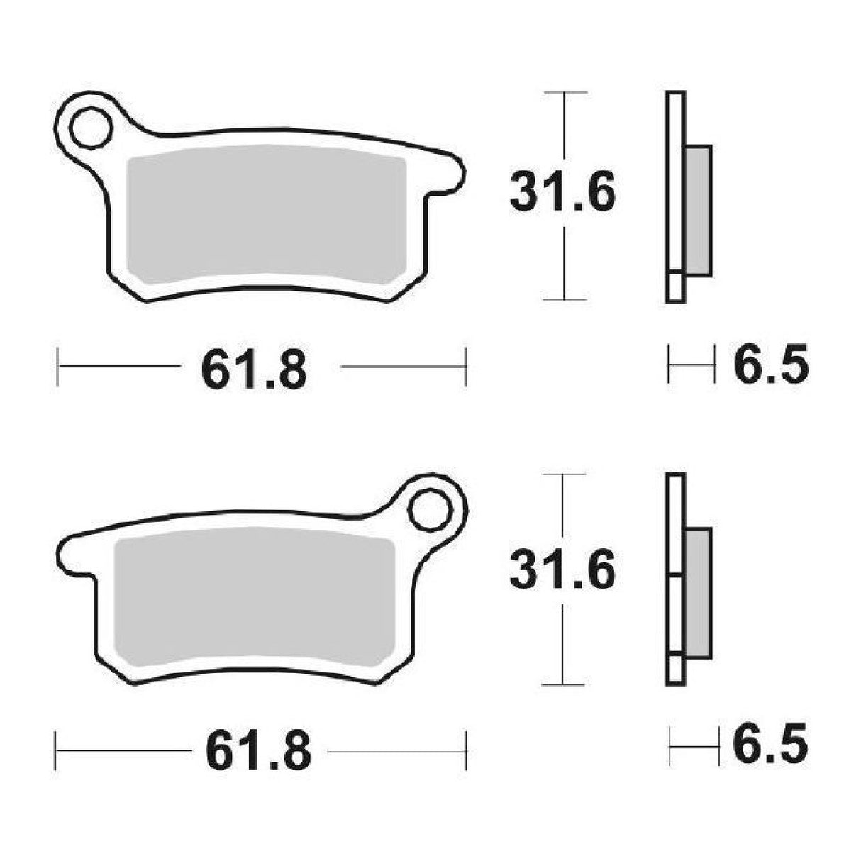 Pastillas de freno de competición SBS 783RSI HUSQVARNA TC 65 CC 17/20