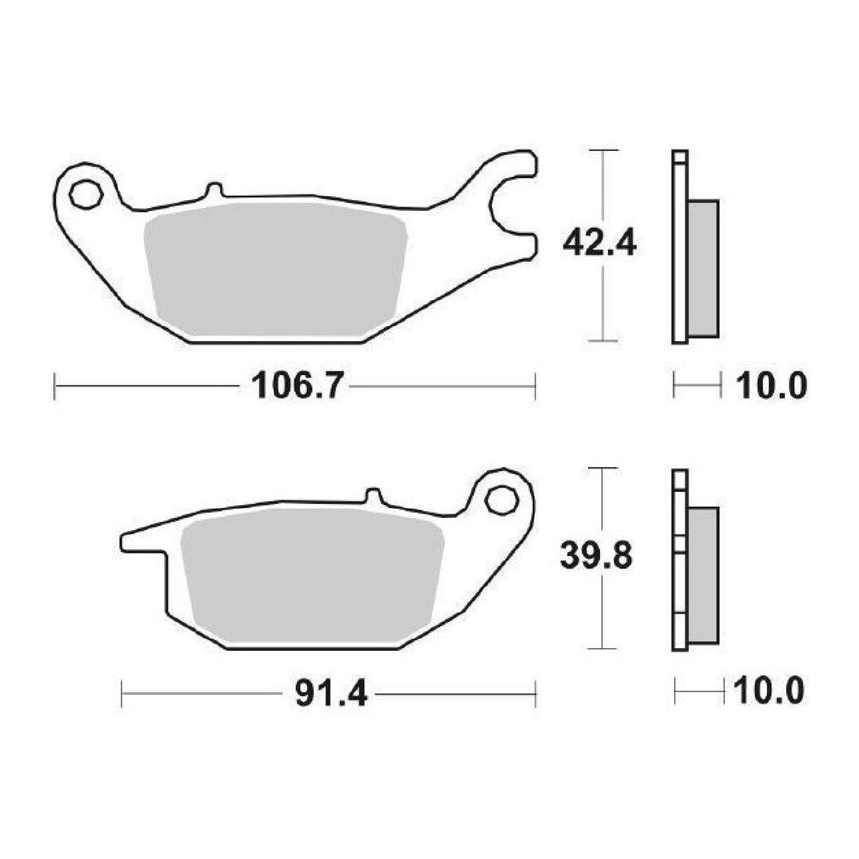 Pastillas de freno SBS 784HF HONDA CBR R (JC34/J39/J50) 125 CC 04/10