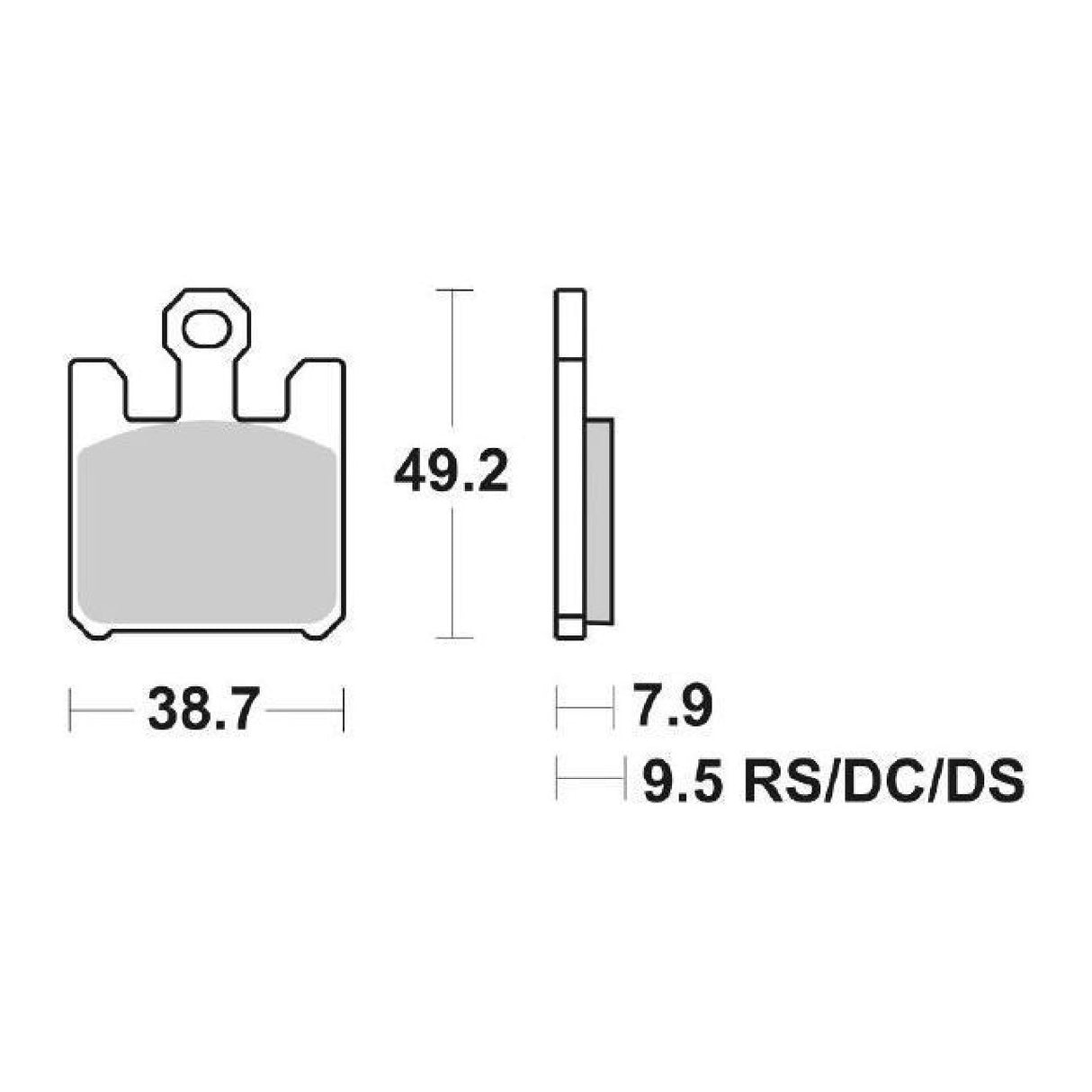 SBS 788DC Satz mit 4 Rennbremsbelägen für die Vorderachse KAWASAKI ZX6RR Ninja 600 03/06