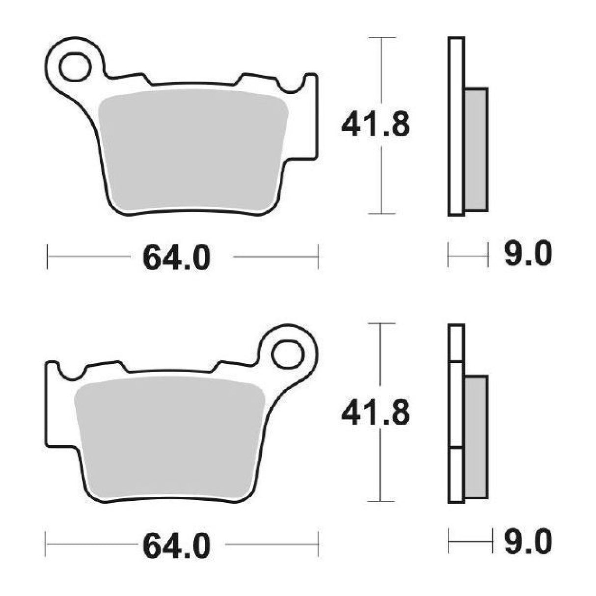 Pastillas de freno de competición SBS 791RSI BMW G SMR 450 CC 09/10