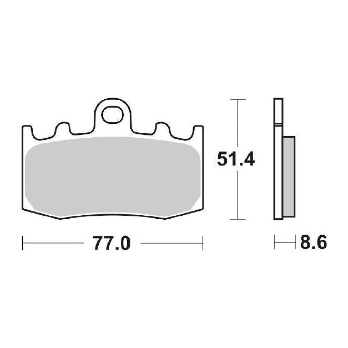 SBS 796HS Bremsbeläge vorne für BMW R RT (R22) 850 cm³ 02/06