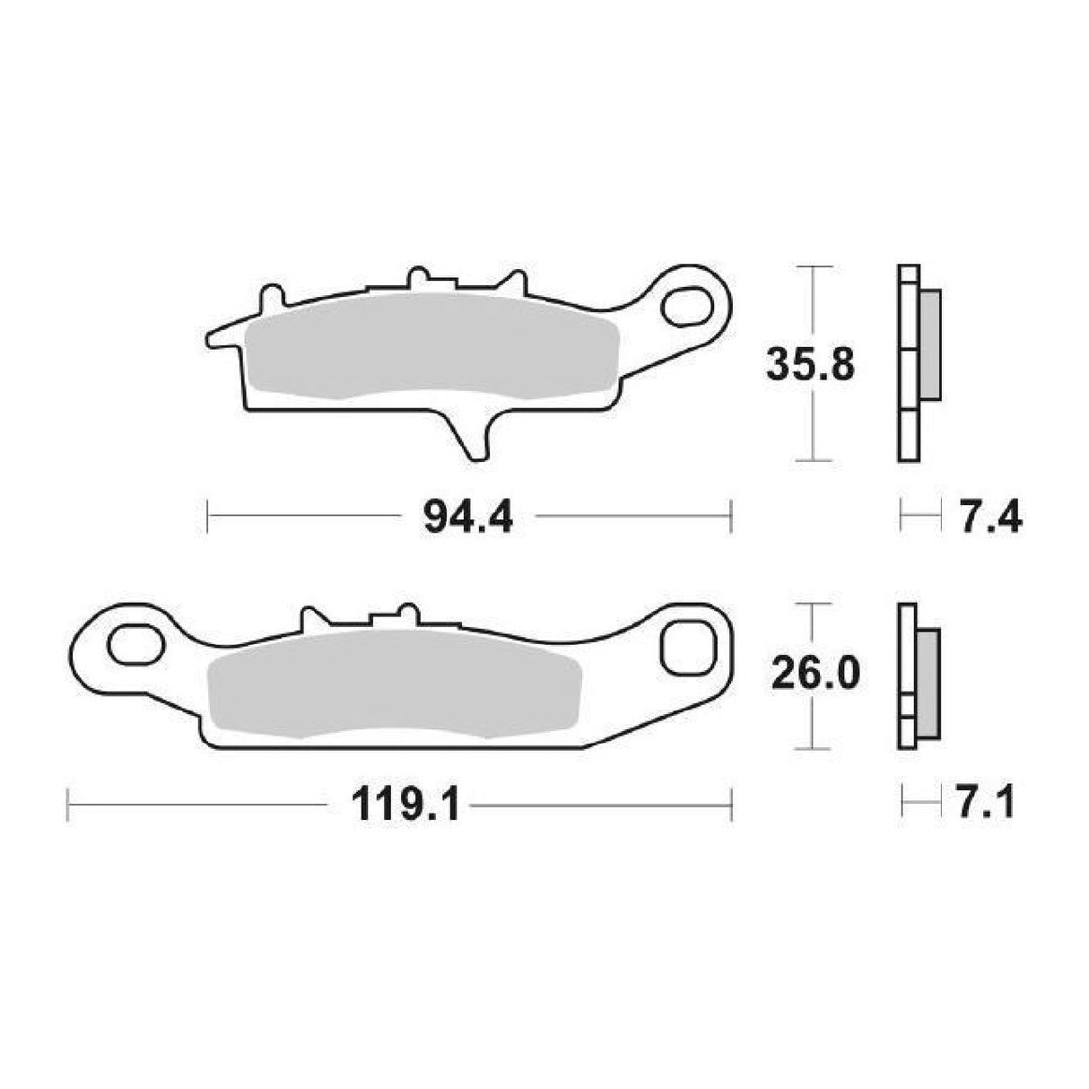 SBS 801SI Pastillas de freno KAWASAKI KFX R (KSF450) 450 CC 07/12