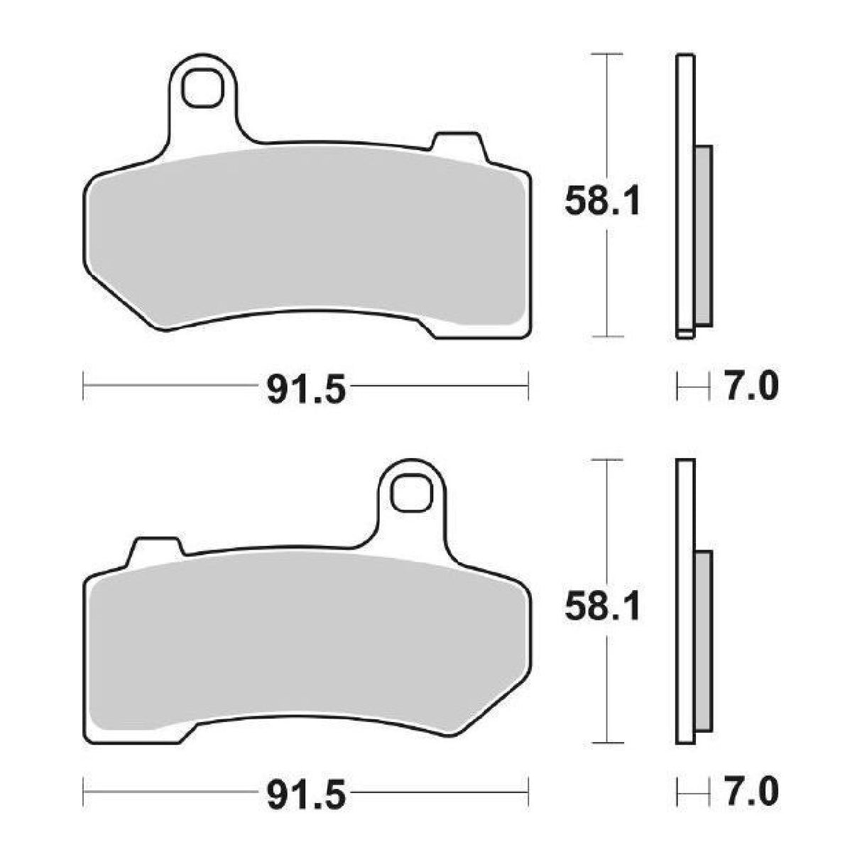SBS 830HS Bremsbeläge vorne für HARLEY DAVIDSON VRSCA V-Rod 1130 cm³ 06