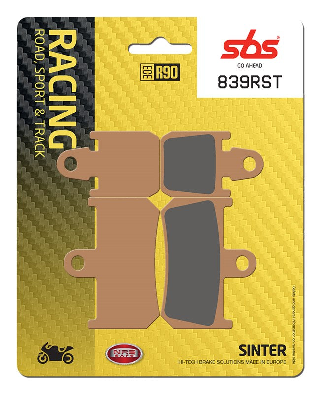 Set of 4 SBS RACING 839RST front brake pads for YAMAHA YZF R1 07-08