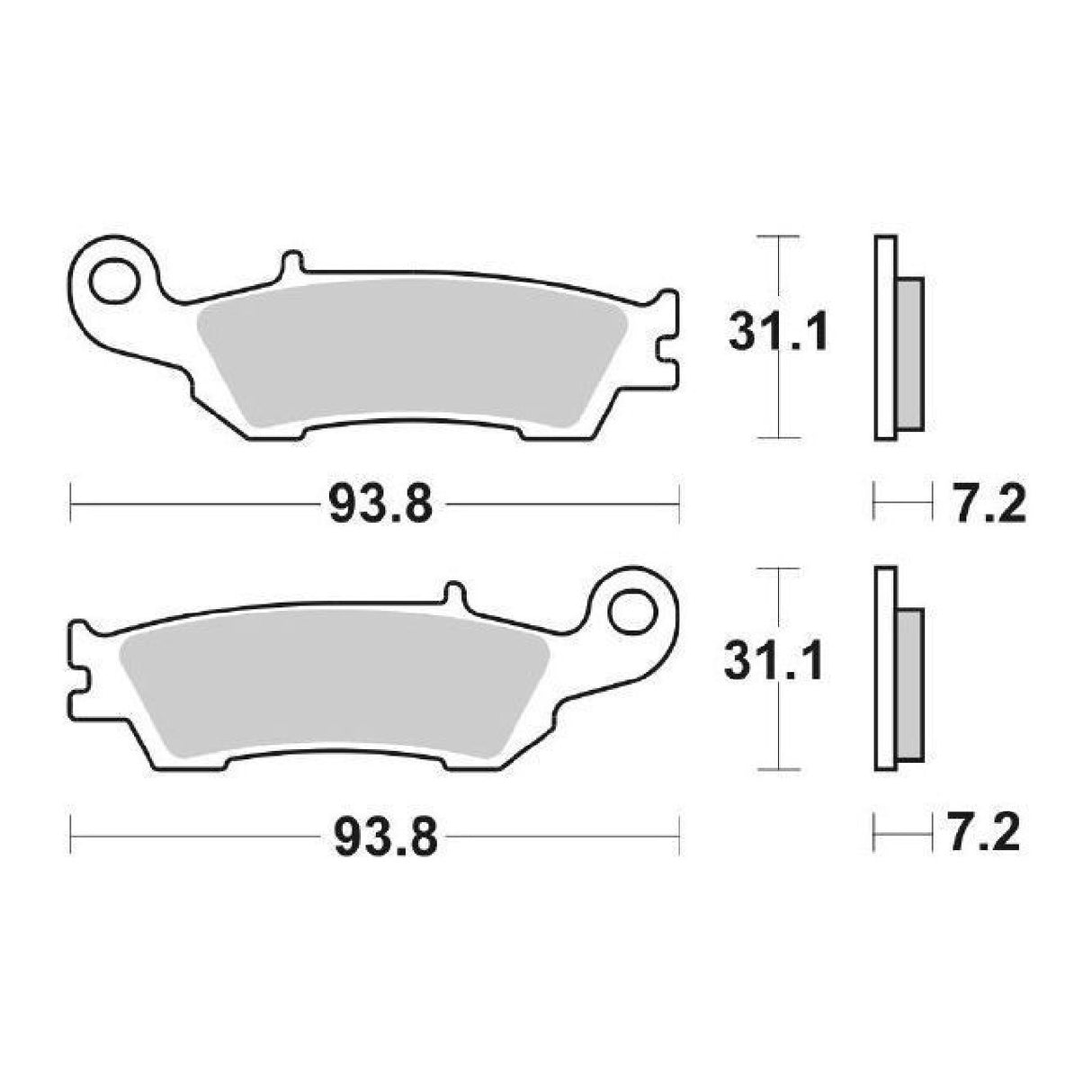 Pastillas de freno de competición SBS 840RSI YAMAHA YZ 125 CC 08/16