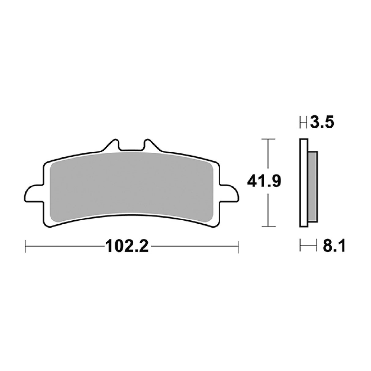 SBS 841DS-2 Racing front brake pads APRILIA RSV 4 R (RKA00) 1000 09/10