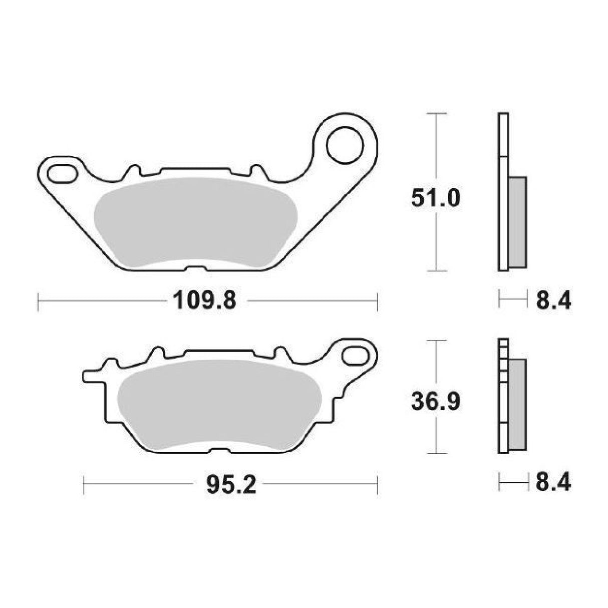 SBS 858HF Brake pads MBK Waap 125 CC 08/10
