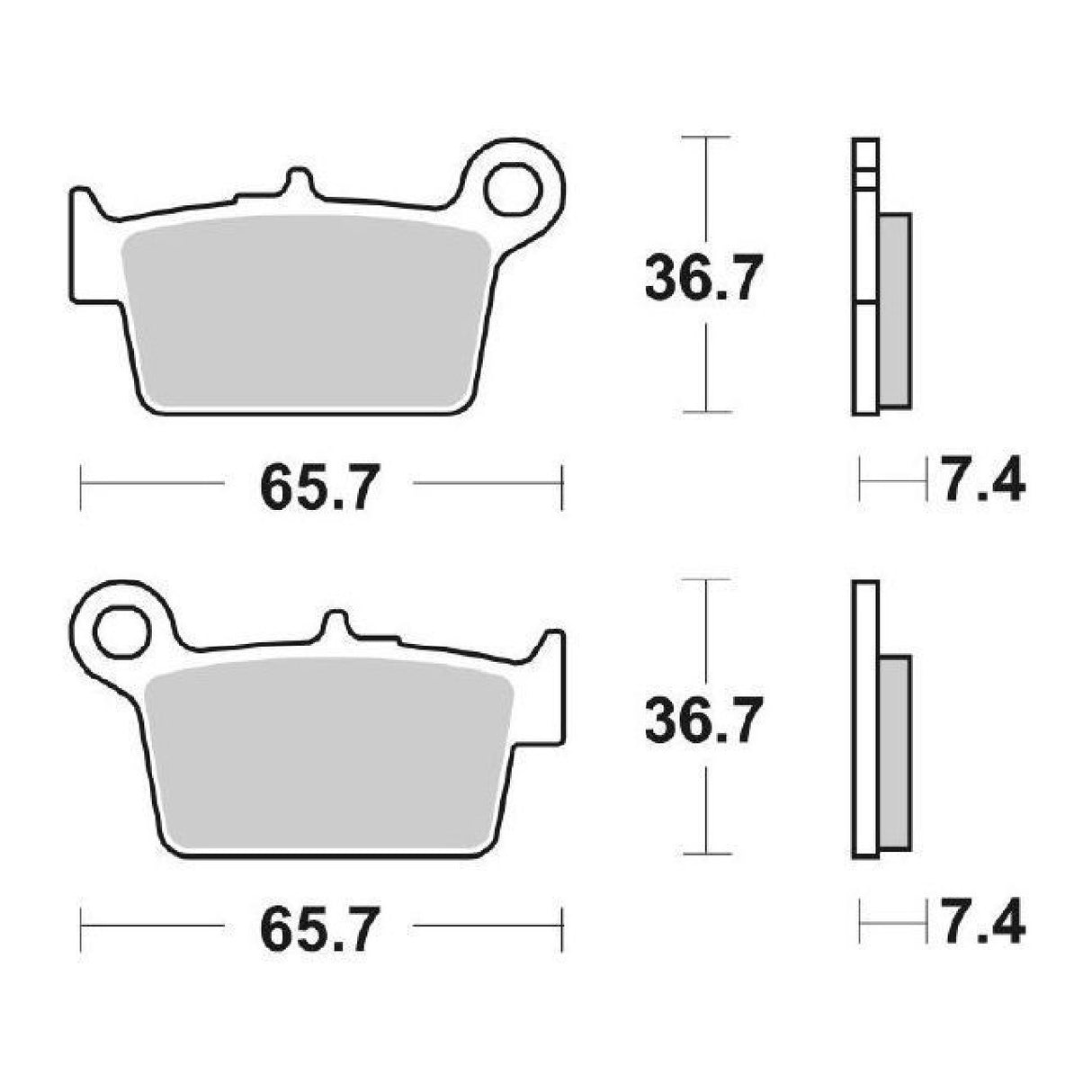 Pastillas de freno SBS 861HF BETAMOTOR RR Enduro 50 CC 12