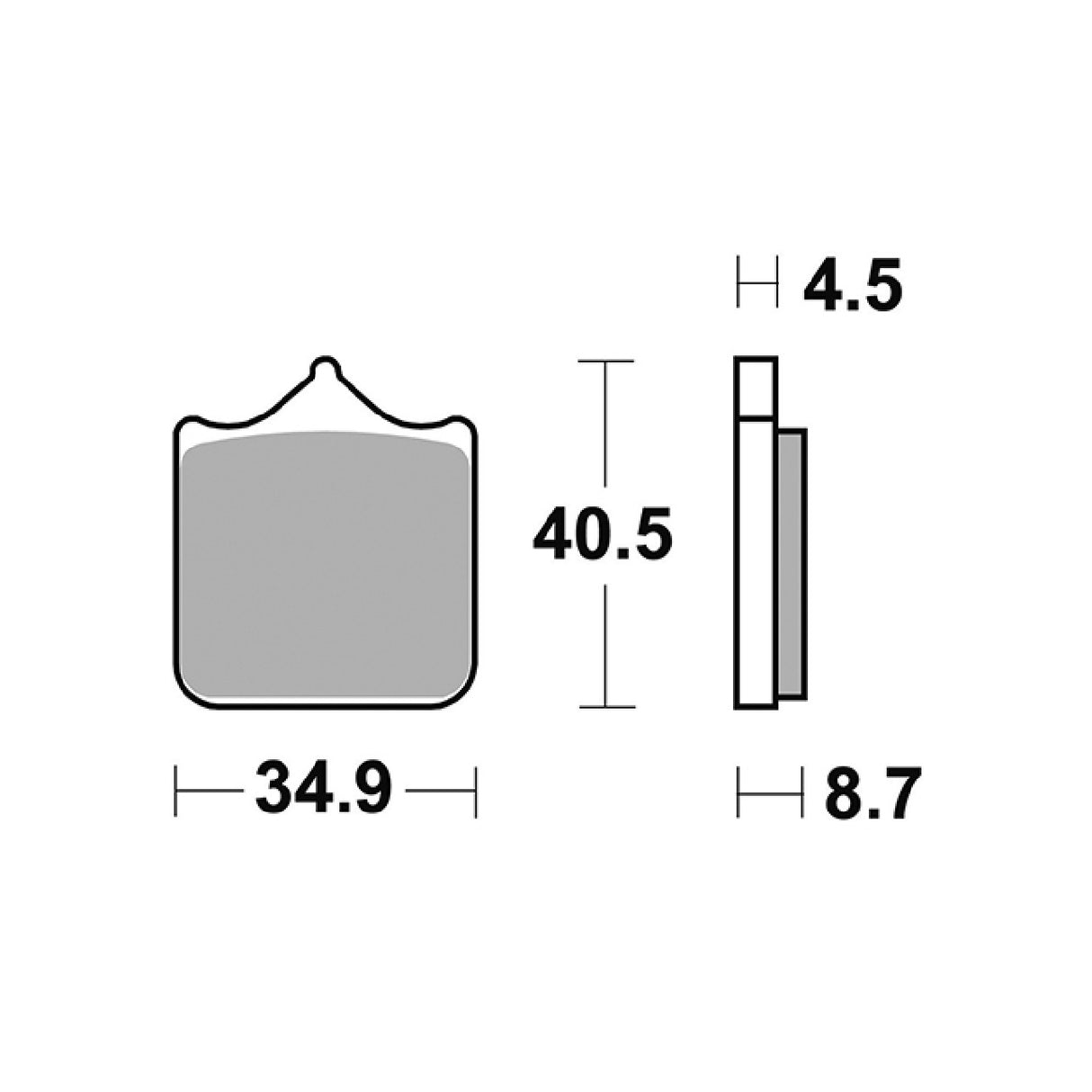 SBS 870DS-2 Rennbremsbeläge vorne für BMW SR (K47) 1000 cm³ 14/18