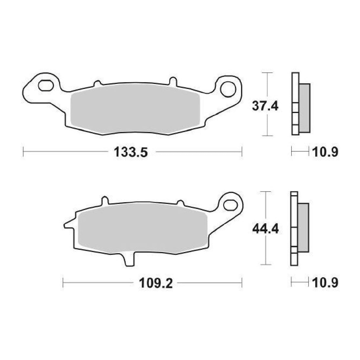 SBS 886LS Hinterradbremsbeläge für KAWASAKI VN Vulcan Drifter 800 01/06
