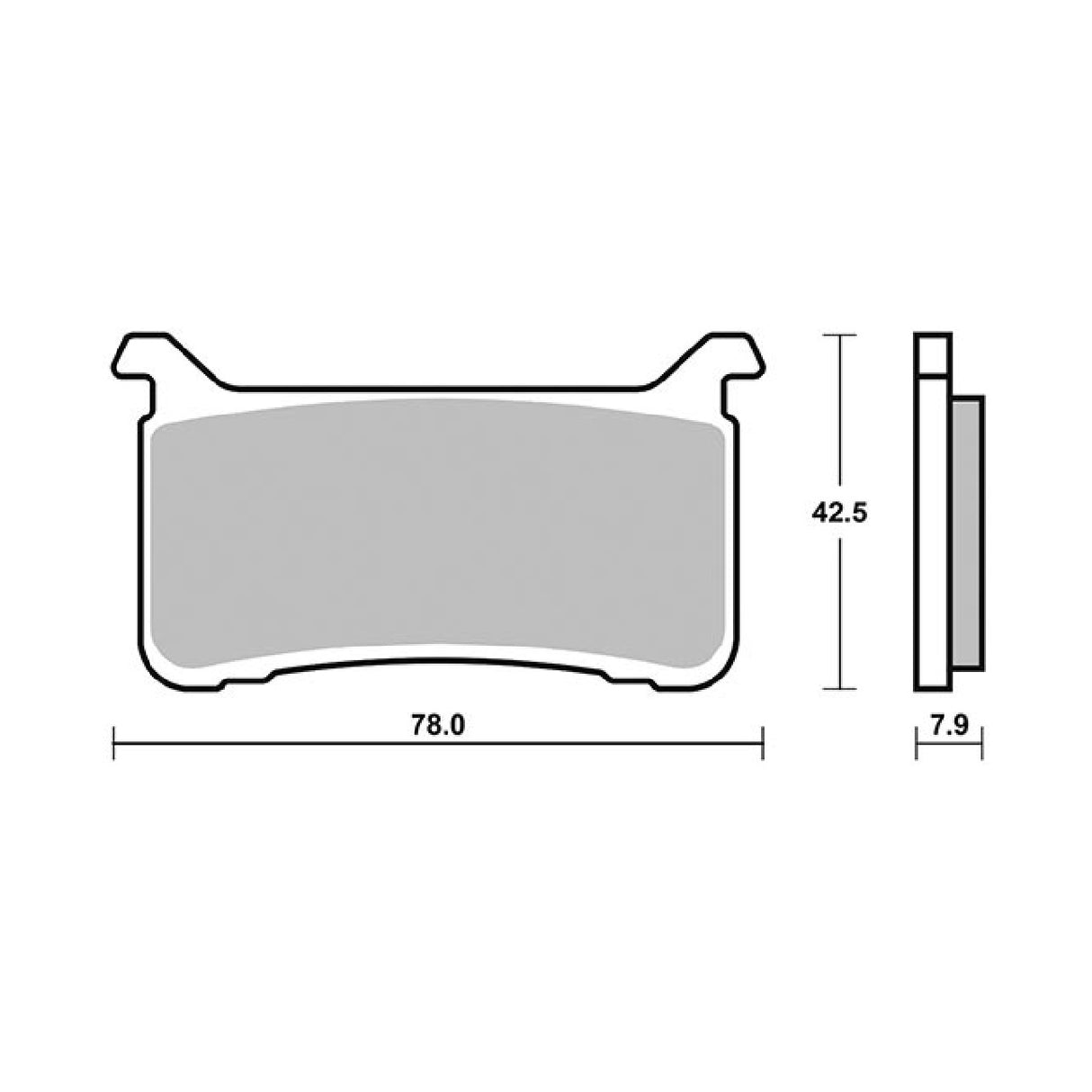 SBS 947DC Rennbremsbeläge vorne für HONDA VFR F (RC79) 800 cm³ 14/16