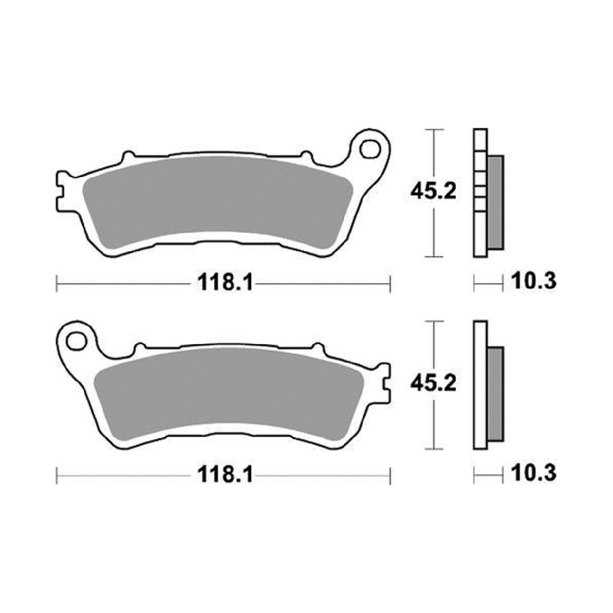 Pastillas de freno delanteras SBS 953SP HONDA GL Gold Wing (SC79) 1800 CC 18/19