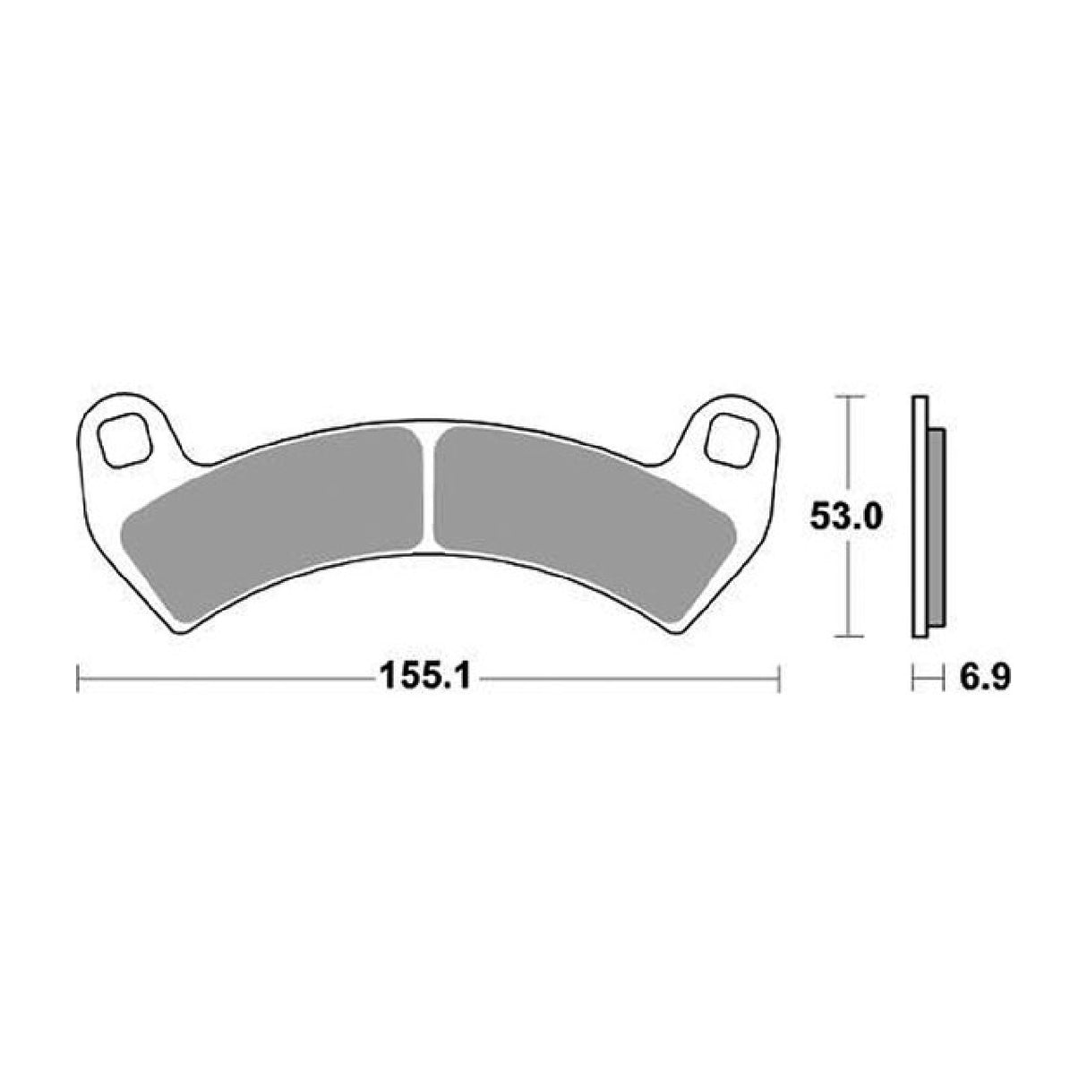 SBS 954SI Brake Pads POLARIS RZR XP TURBO 925 CC 16/19