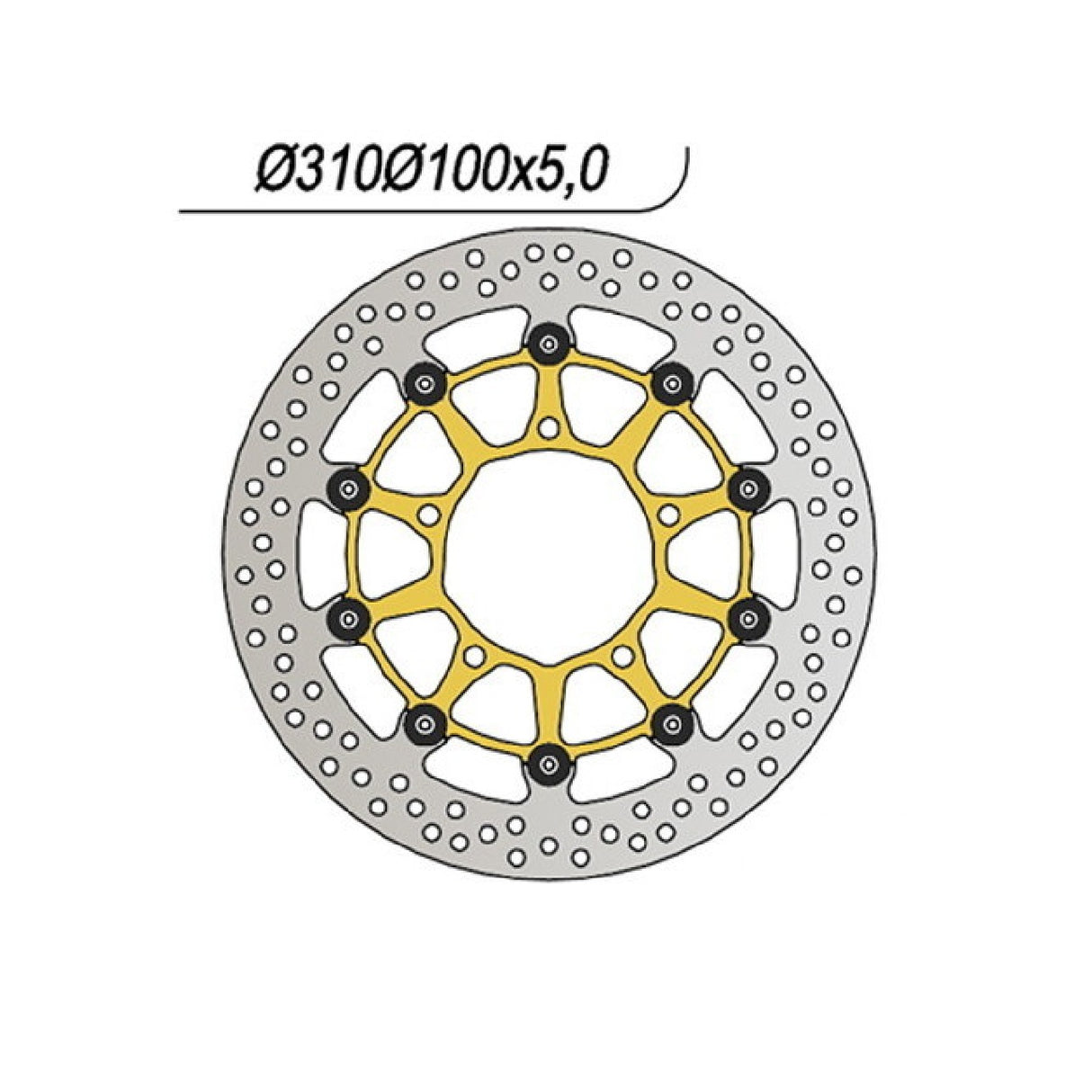 Disco de freno NG 1041 SUZUKI GSX R (K6/K7) 600 CC 06/07