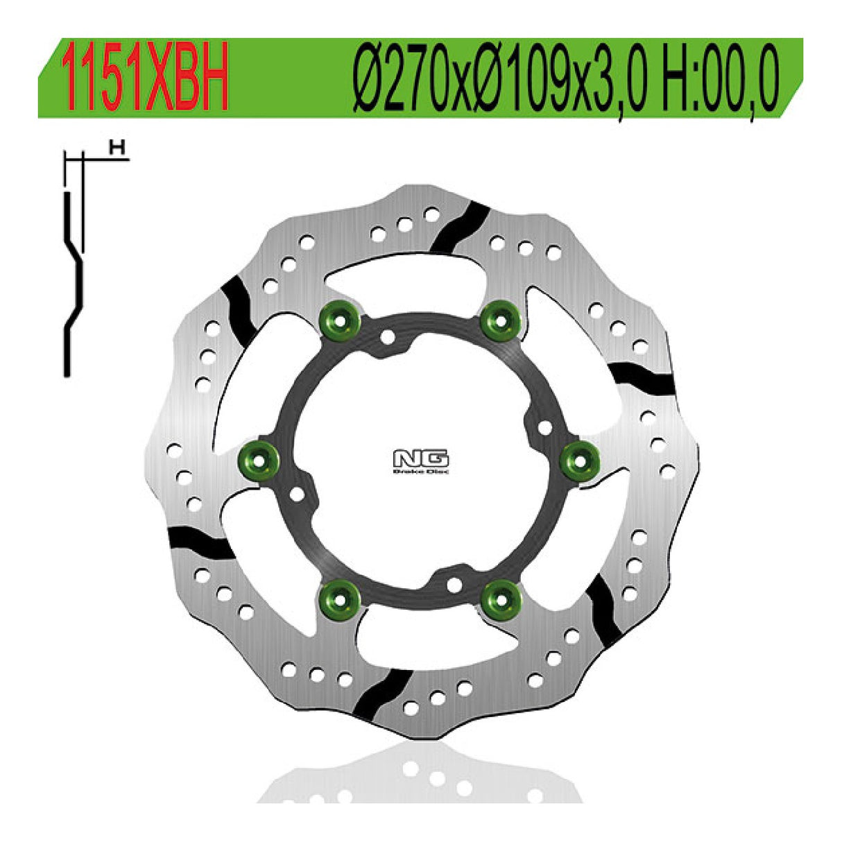NG 1151XBH Disco de Freno KAWASAKI KX 125 CC 06/08