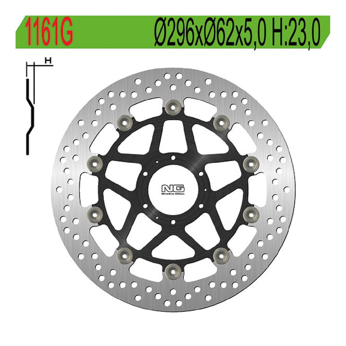 NG 1161G Bremsscheibe HONDA CB F Hornet (PC34) 600 cm³ 98/99