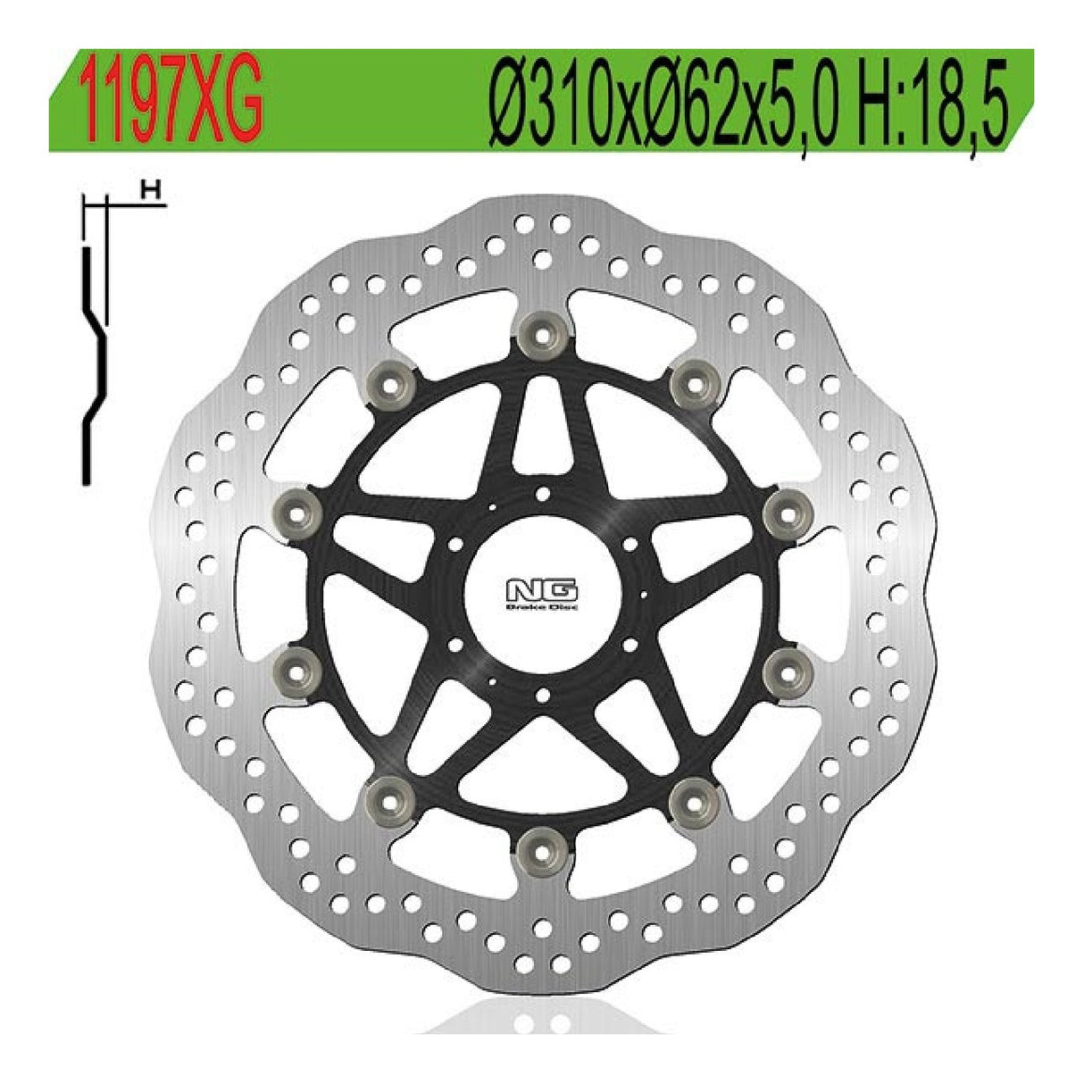 NG 1197XG Disco Freno HONDA CB SF XEleven X11 (SC42) 1100 CC 02/03