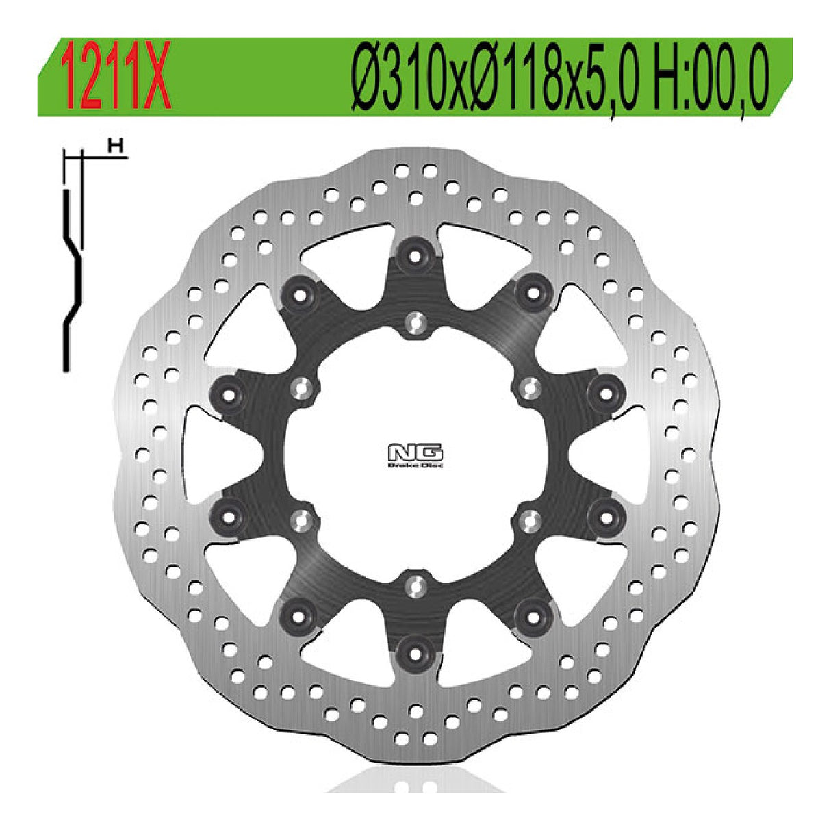 NG 1211X Bremsscheibe SUZUKI DR Z SM 400 cm³ 05/10