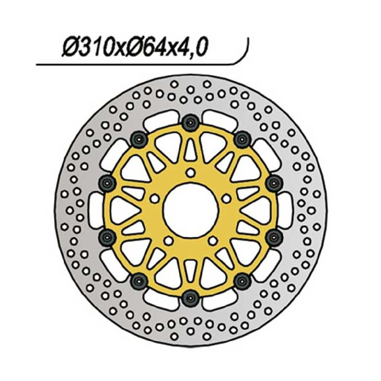 Disco de freno NG 124 SUZUKI GSX R (J/L) 750 CC 88/90