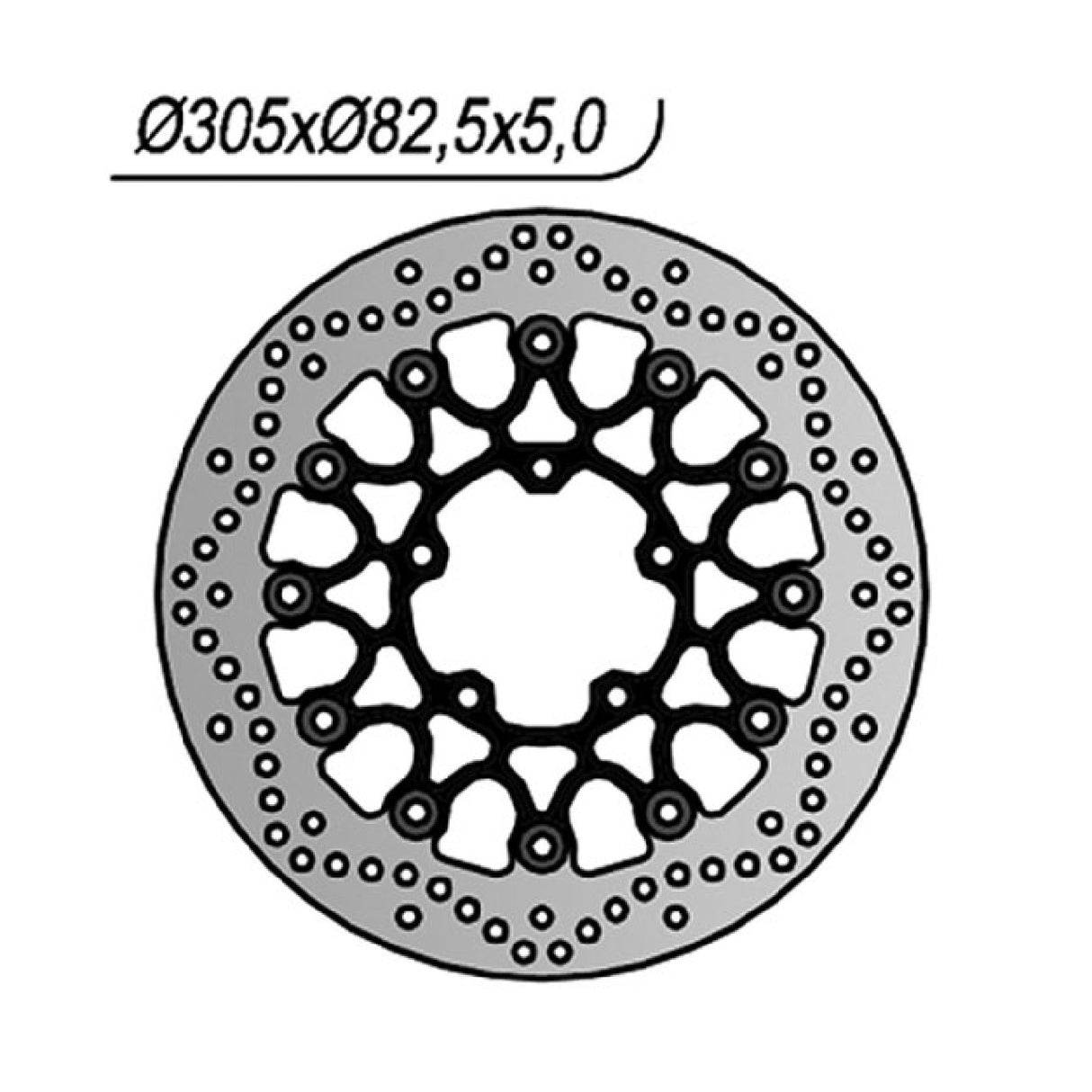 NG 1253 Disco Freno TRIUMPH Tiger XC 800 CC 11/14