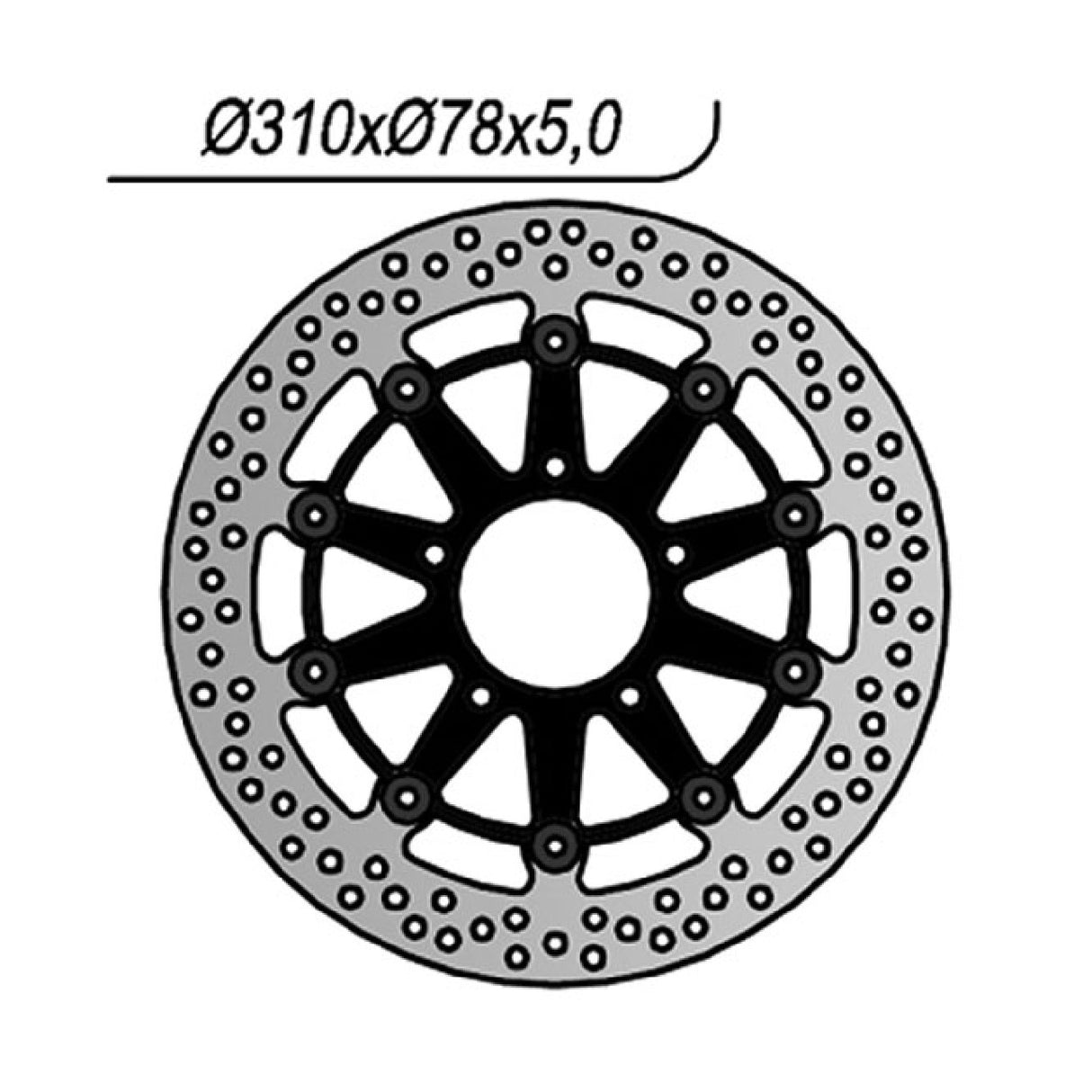 NG 1256 Disco Freno TRIUMPH Baby Speed 600 CC 01/02