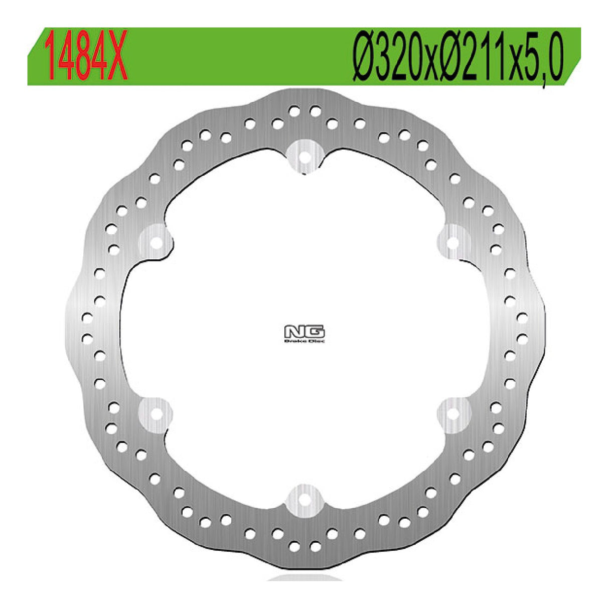 NG 1484X Disco de freno HONDA CB FA ABS (PC45B/PC58A/PC63A) 500 CC 13/20