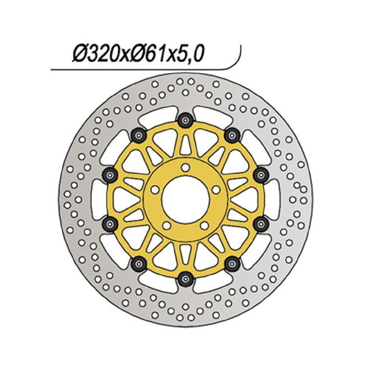 Disco de freno NG 166 KAWASAKI ZX7R Ninja (ZX750P1/P2/P3/P4/P5/P6/P7) 750 CC 96/02