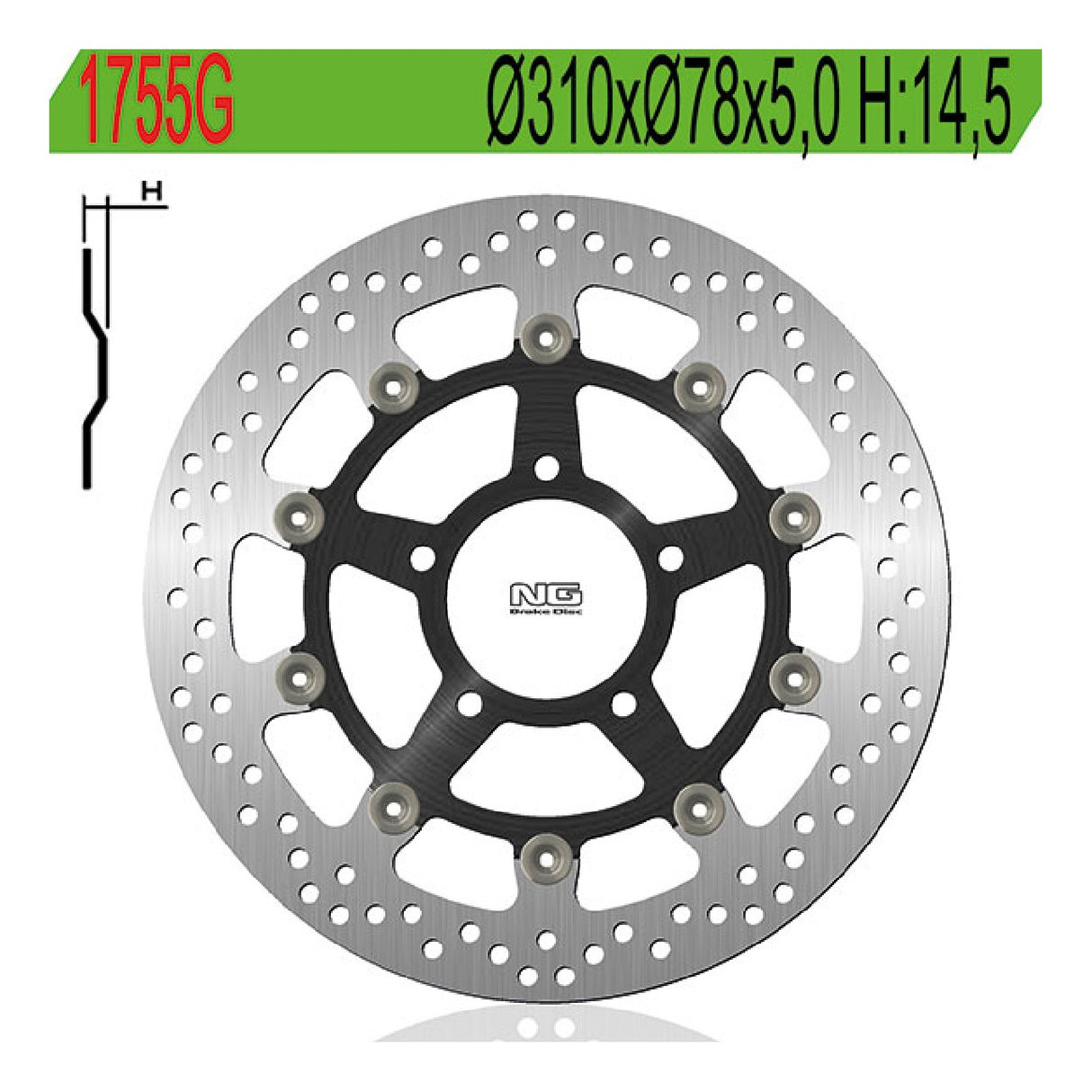 Disco de freno NG 1755G TRIUMPH Baby Speed 600 CC 01/02